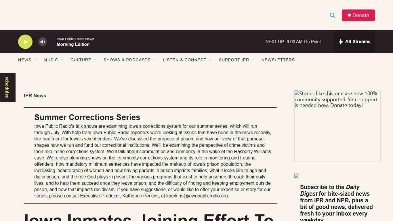 Iowa Inmates Joining Effort To Help Solve Housing, Workforce Shortages | Iowa Public Radio